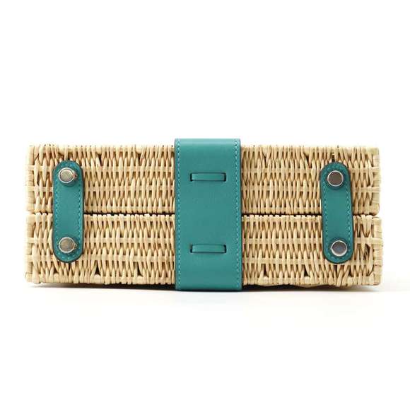 Hermes Kelly Picnic Mini Vert Verone Silver Hardware Swift Willow Y Stamp - Picture 3 of 13